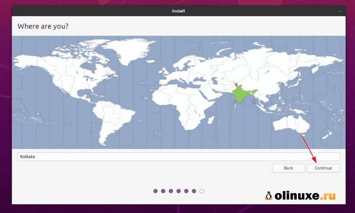 Установка выбора часового пояса Ubuntu